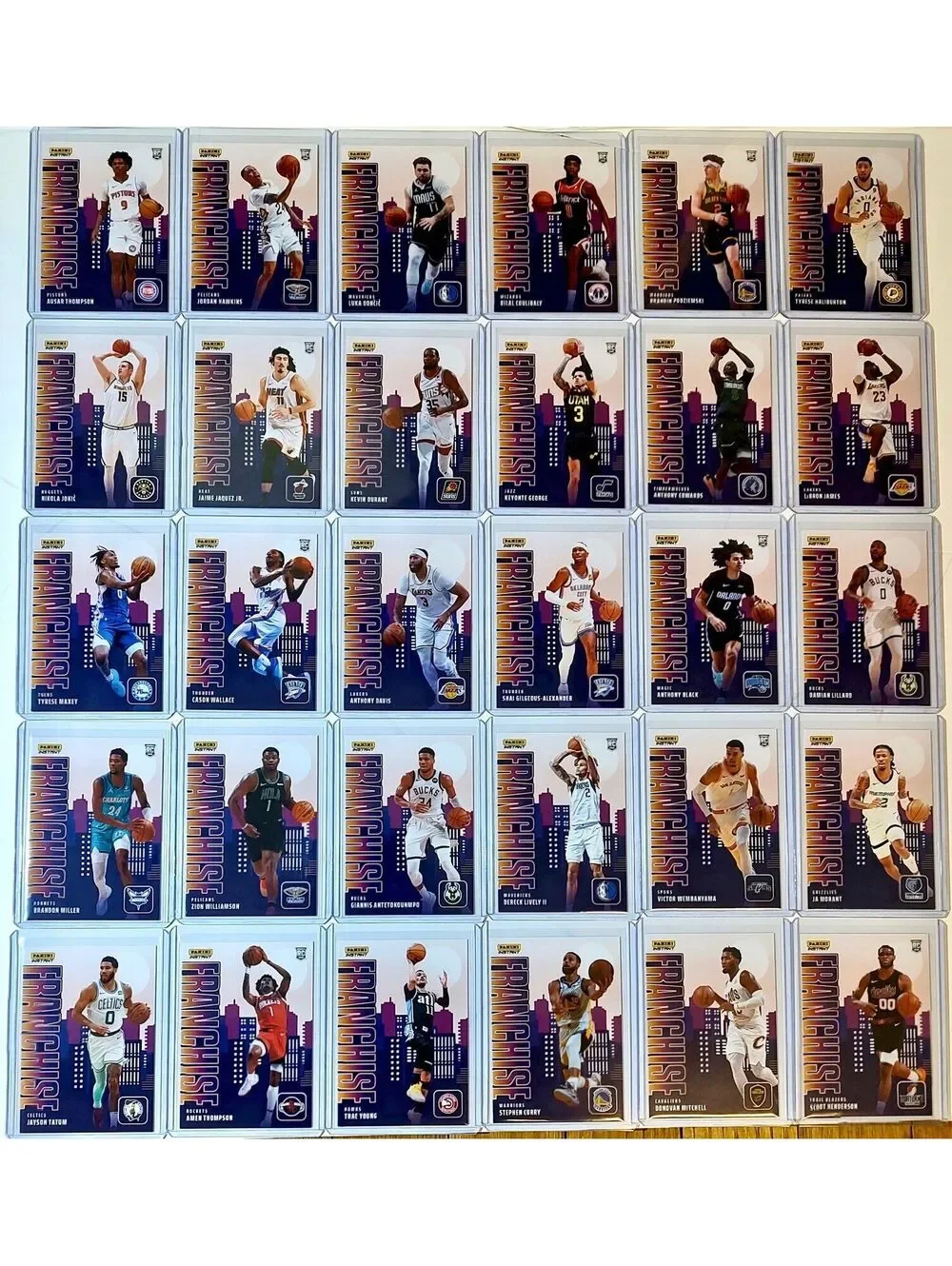 2023-24 Panini NBA Franchise Complete 30 Card Basketball Card Set 1 of 485